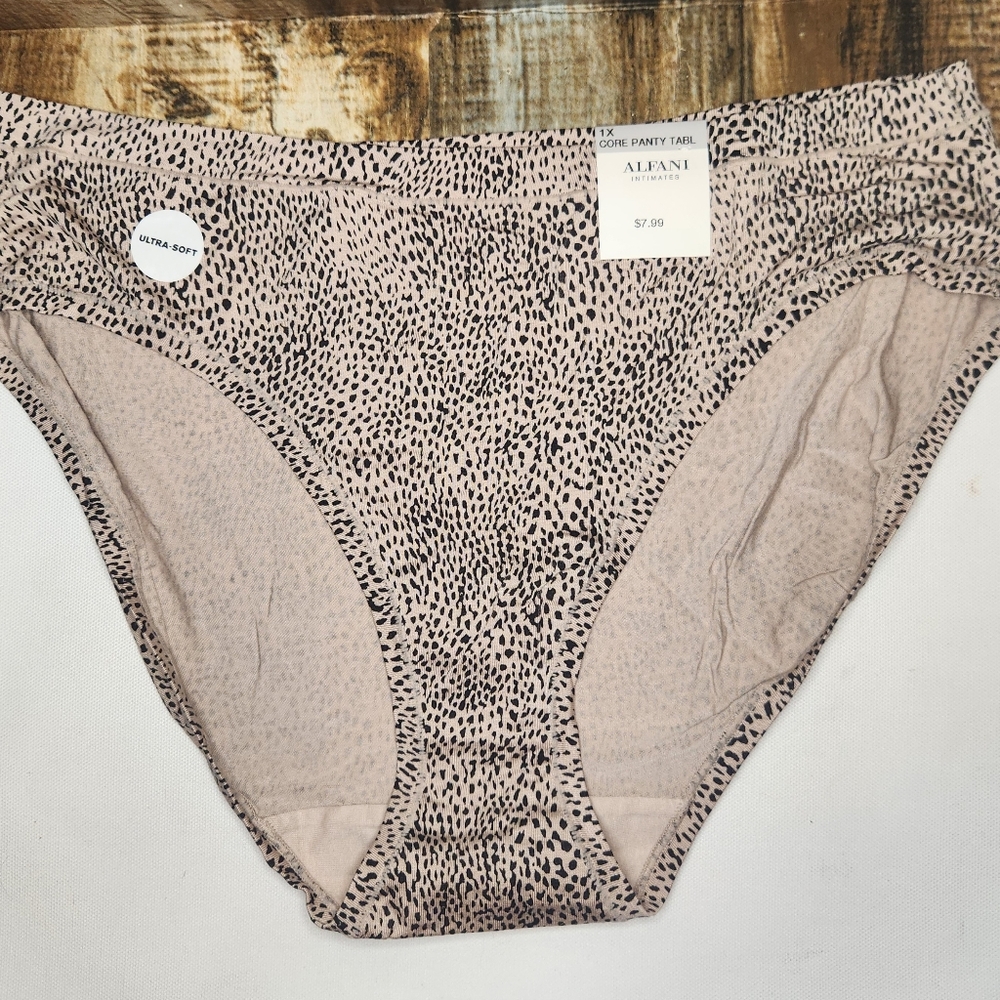 NEW Alfani Intimates Plus Size 2x & 3x Panty Lot of 6 Animal Print Core Panties - Picture 3 of 8